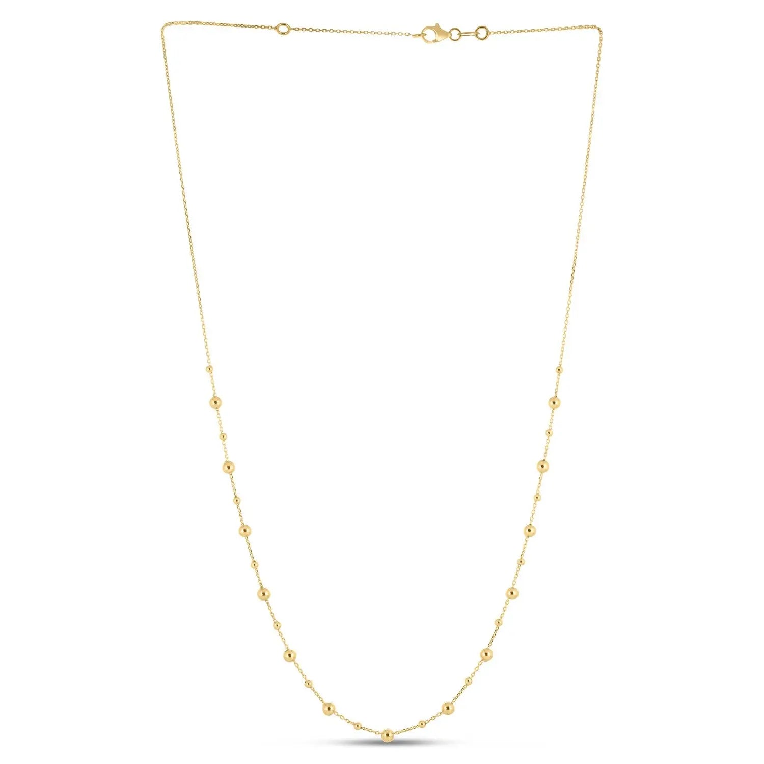 14k Yellow Gold Bead Necklace RCJ Necklaces  CELESTIA LUXE JEWELLERS