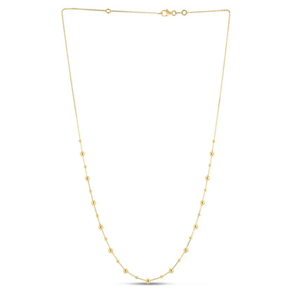 14k Yellow Gold Bead Necklace RCJ Necklaces  CELESTIA LUXE JEWELLERS