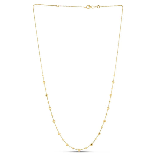 14k Yellow Gold Bead Necklace RCJ Necklaces  CELESTIA LUXE JEWELLERS