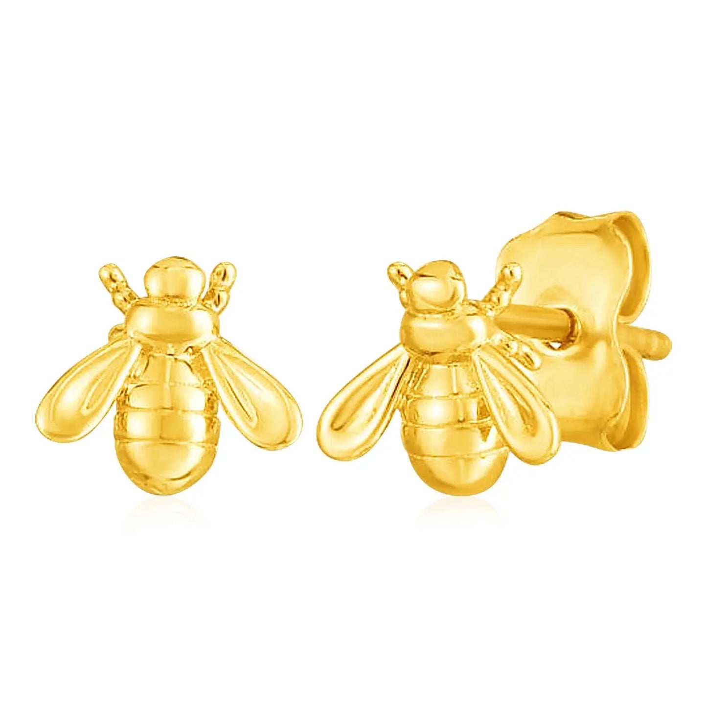14k Yellow Gold Bee Stud Earrings RCJ Earrings  CELESTIA LUXE JEWELLERS