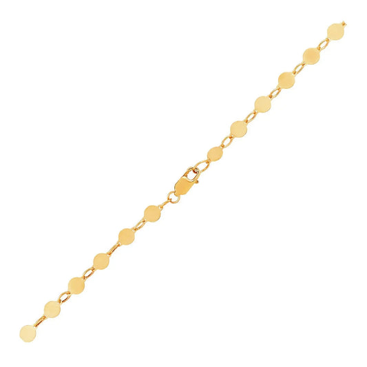 14k Yellow Gold Bracelet with Polished Circles (3.90 mm) RCJ Bracelets  CELESTIA LUXE JEWELLERS