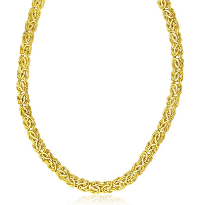 14k Yellow Gold Byzantine Design Stylish Necklace RCJ Necklaces  CELESTIA LUXE JEWELLERS