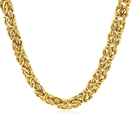 14k Yellow Gold Byzantine Motif Chain Necklace RCJ Necklaces  CELESTIA LUXE JEWELLERS
