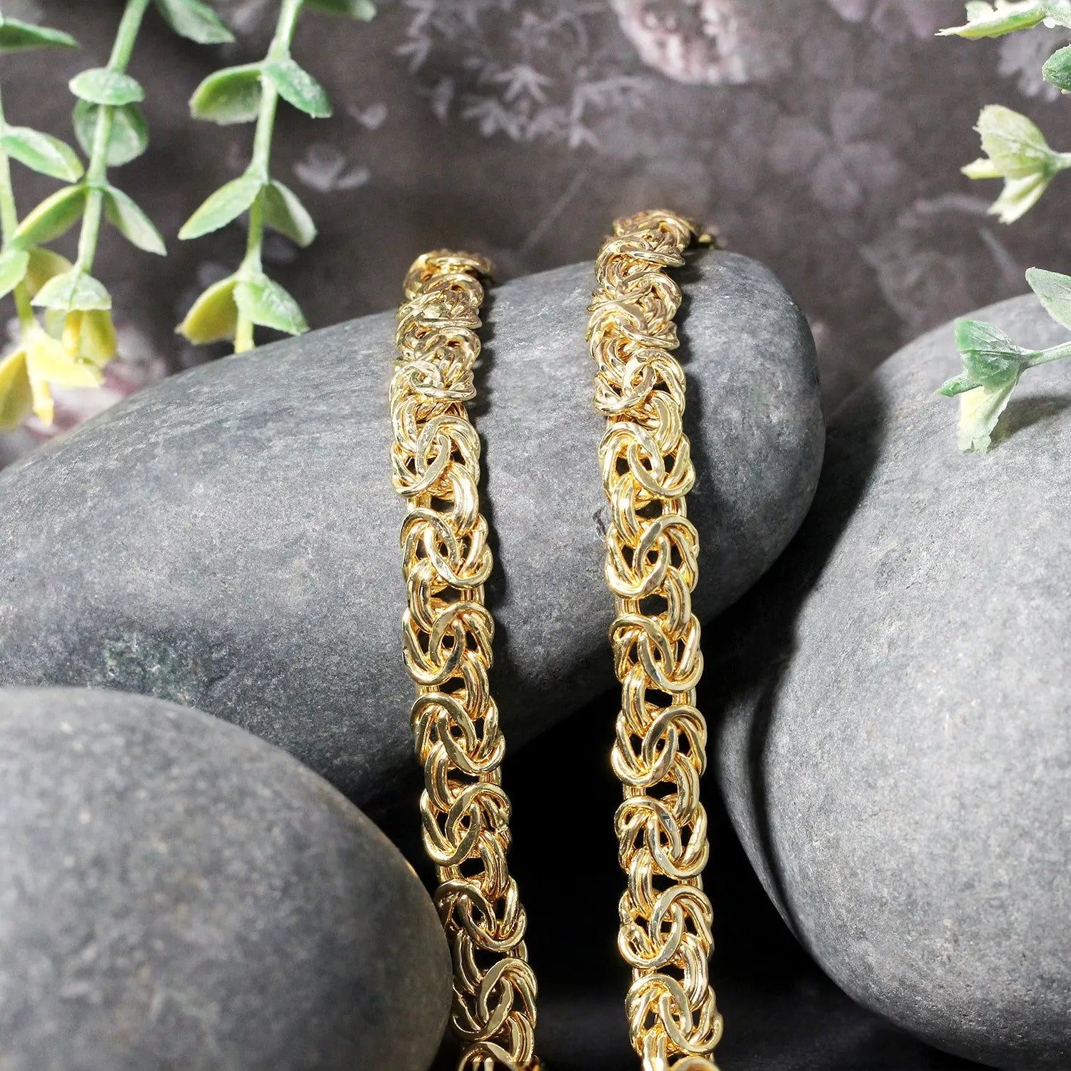 14k Yellow Gold Byzantine Motif Chain Necklace RCJ Necklaces  CELESTIA LUXE JEWELLERS