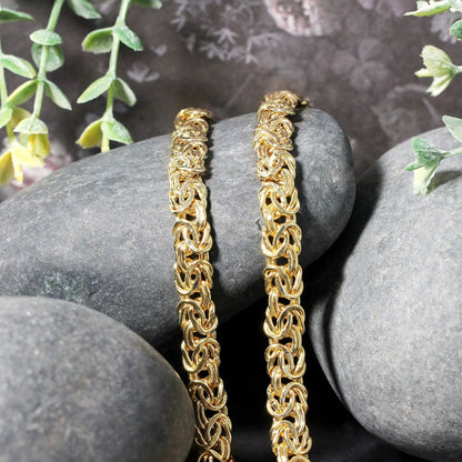 14k Yellow Gold Byzantine Motif Chain Necklace RCJ Necklaces  CELESTIA LUXE JEWELLERS