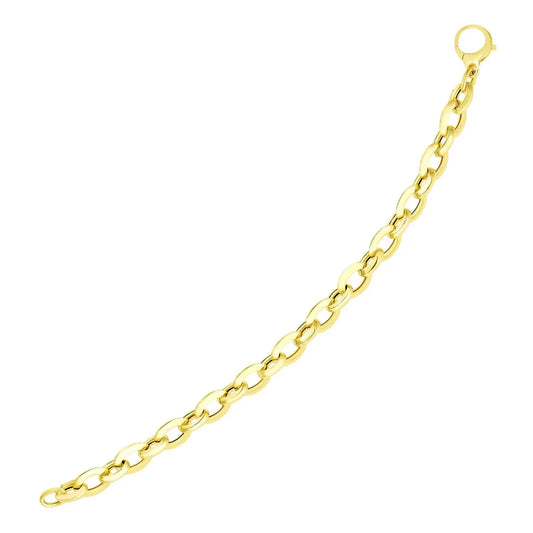 14k Yellow Gold Cable Chain Design Bracelet (0.90 mm) RCJ Bracelets  CELESTIA LUXE JEWELLERS