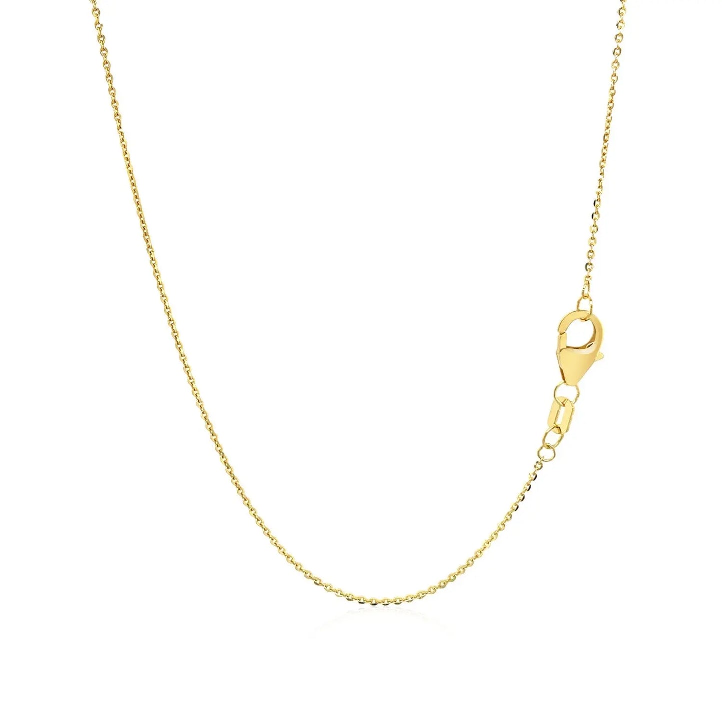 14k Yellow Gold Chain Necklace with Sliding Puffed Heart Charm RCJ Necklaces  CELESTIA LUXE JEWELLERS