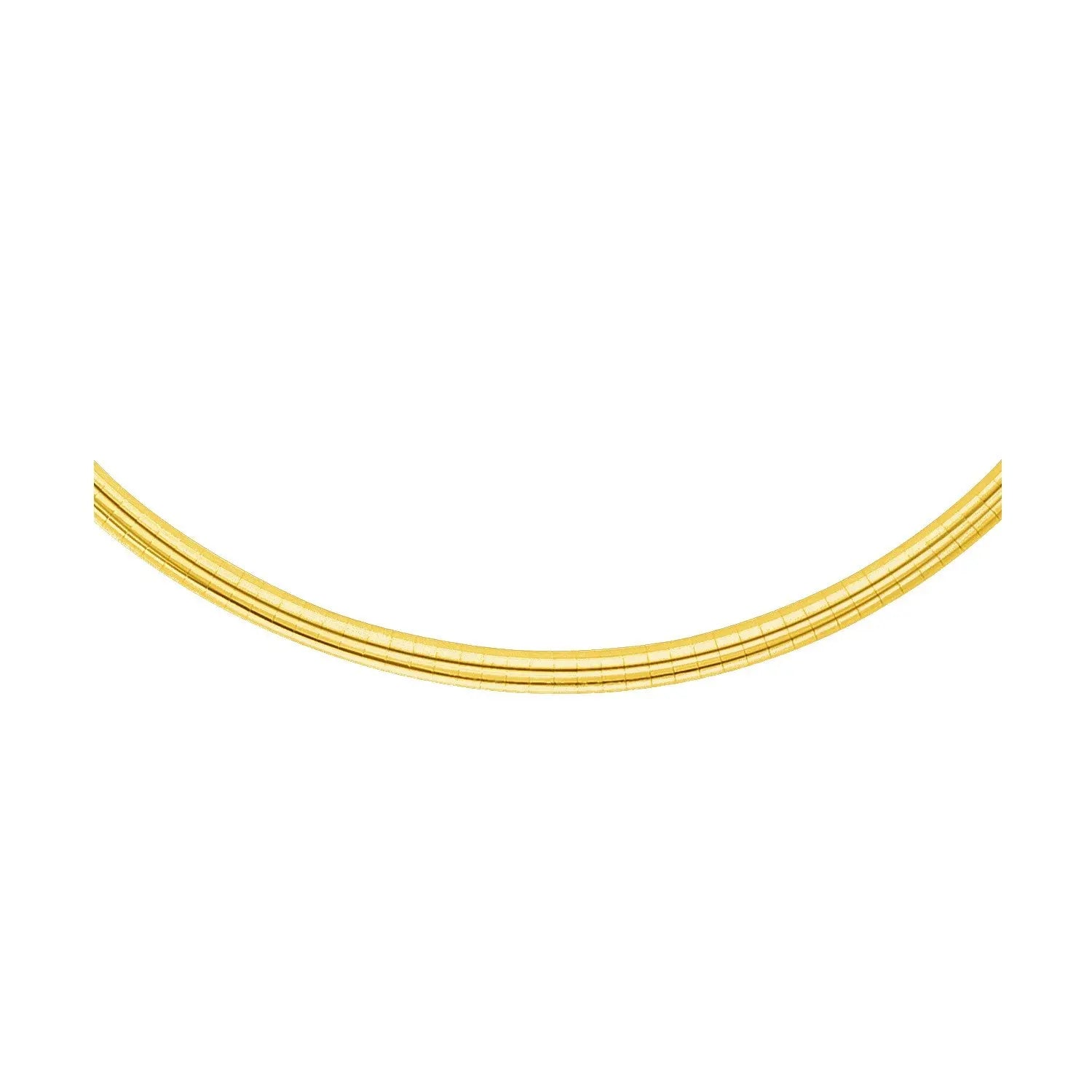 14k Yellow Gold Chain in a Classic Omega Design (4.00 mm) RCJ Chains  CELESTIA LUXE JEWELLERS
