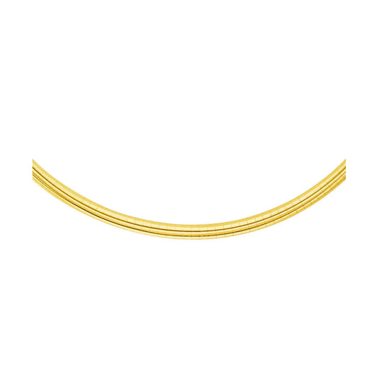 14k Yellow Gold Chain in a Classic Omega Design (4.00 mm) RCJ Chains  CELESTIA LUXE JEWELLERS