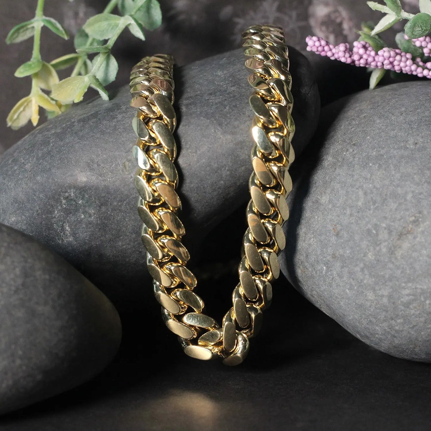 14k Yellow Gold Classic Miami Cuban Solid Chain (10.10 mm) RCJ Chains  CELESTIA LUXE JEWELLERS