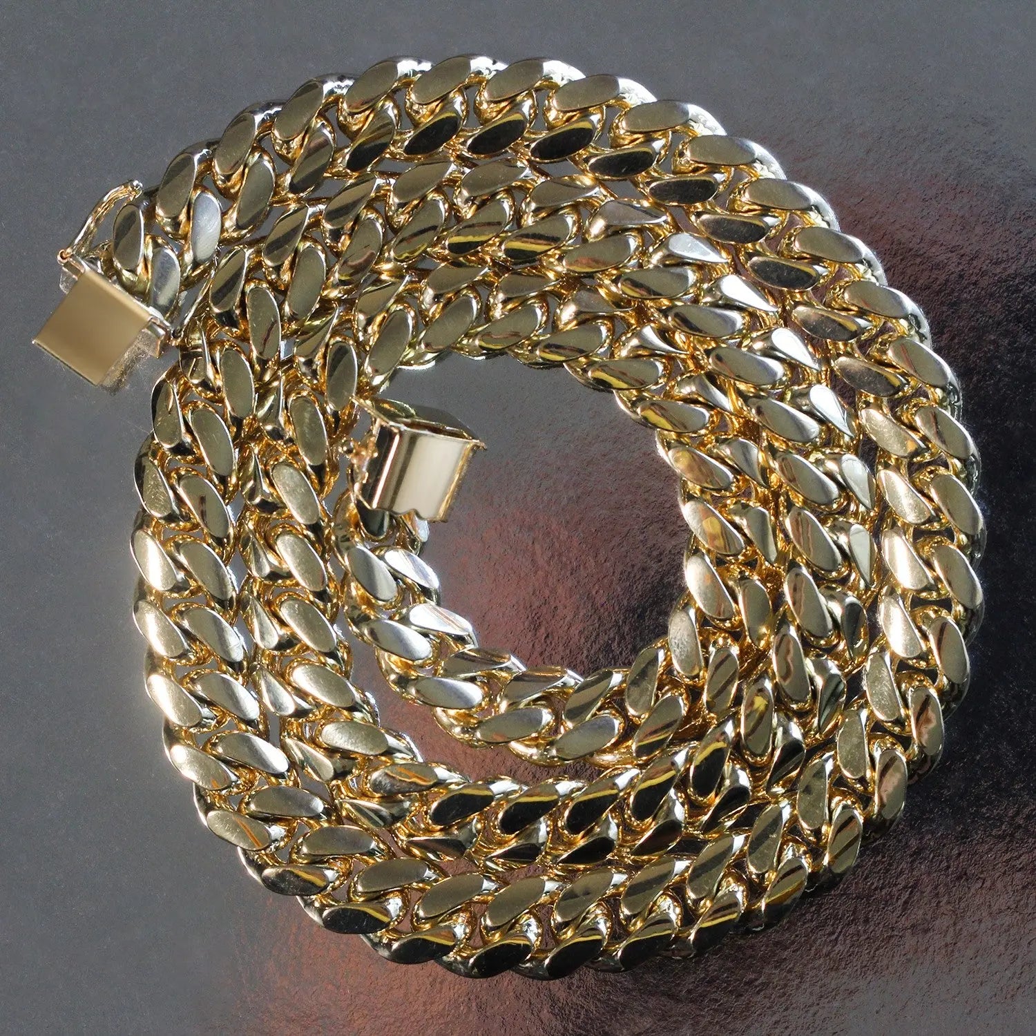 14k Yellow Gold Classic Miami Cuban Solid Chain (10.10 mm) RCJ Chains  CELESTIA LUXE JEWELLERS