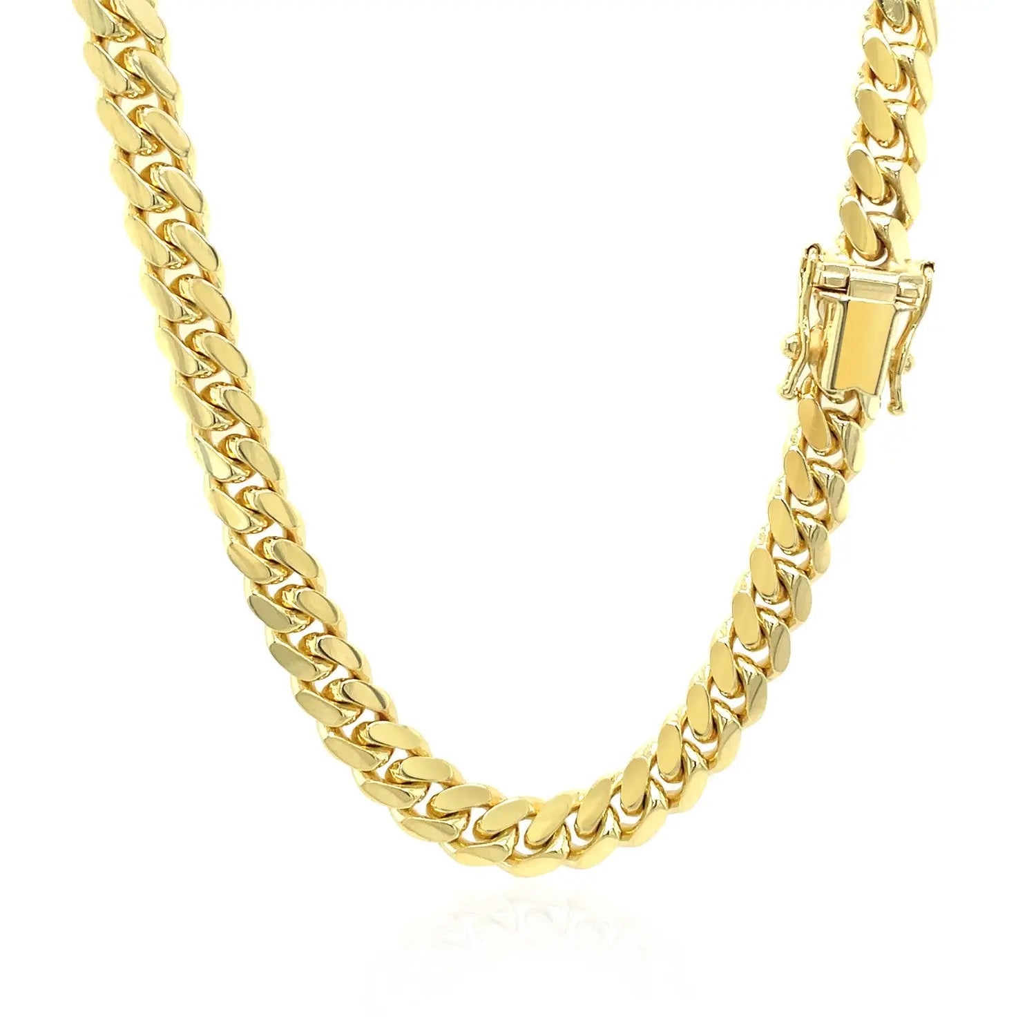 14k Yellow Gold Classic Miami Cuban Solid Chain (6.10 mm) RCJ Chains  CELESTIA LUXE JEWELLERS