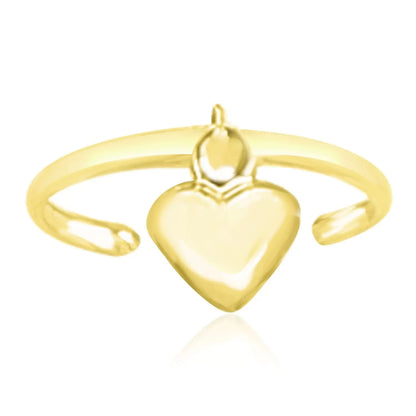 14k Yellow Gold Cuff Puffed Heart Toe Ring RCJ Toe Rings  CELESTIA LUXE JEWELLERS