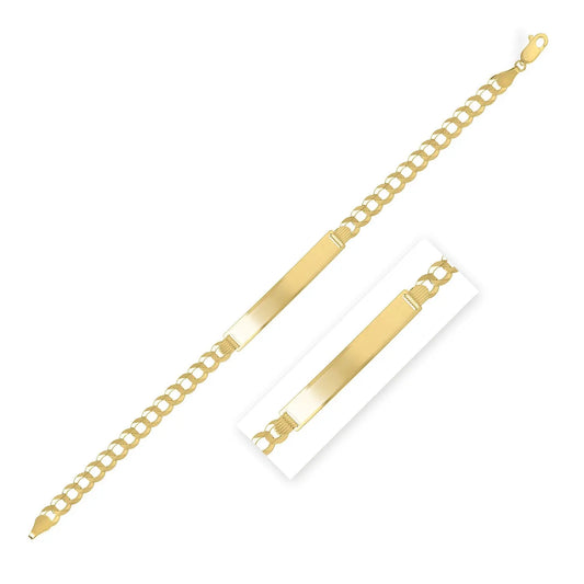 14k Yellow Gold Curb ID Bracelet (5.70 mm) RCJ Bracelets  CELESTIA LUXE JEWELLERS