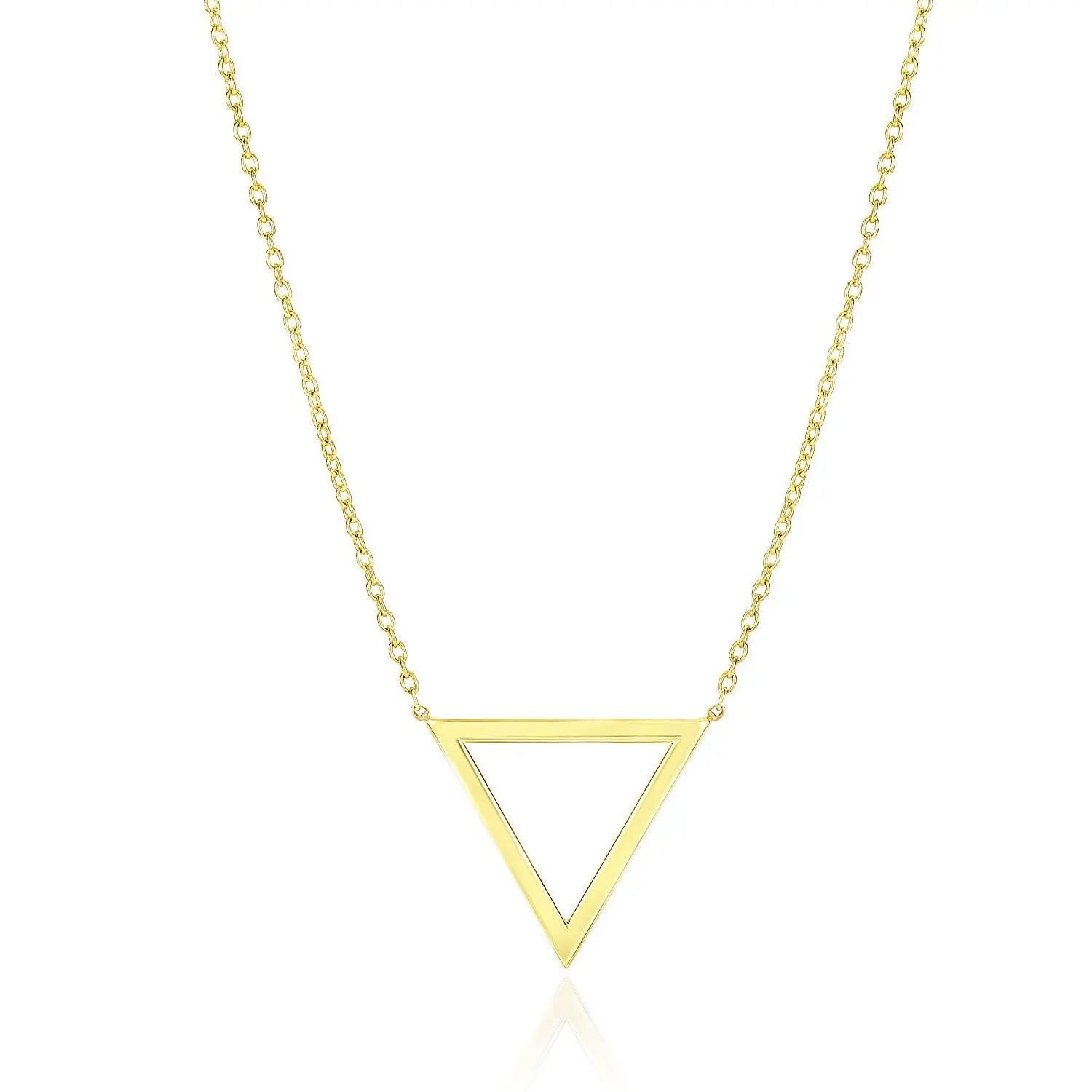 14k Yellow Gold Delta Symbol Chain Necklace RCJ Necklaces  CELESTIA LUXE JEWELLERS