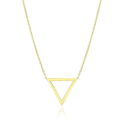 14k Yellow Gold Delta Symbol Chain Necklace RCJ Necklaces  CELESTIA LUXE JEWELLERS