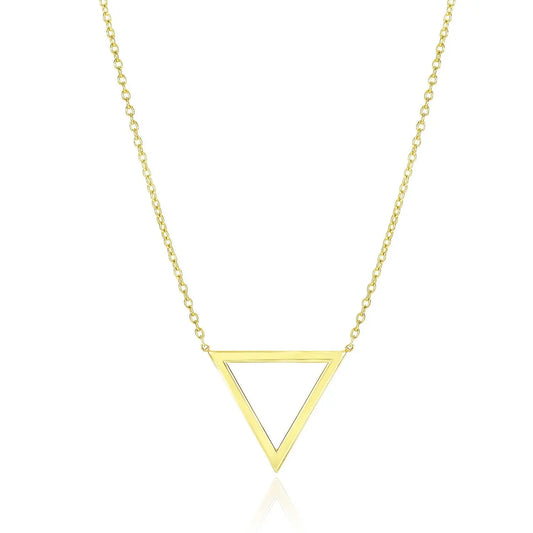 14k Yellow Gold Delta Symbol Chain Necklace RCJ Necklaces  CELESTIA LUXE JEWELLERS