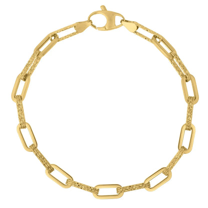 14k Yellow Gold Diamante Paperclip Chain Bracelet (4.00 mm) RCJ Bracelets  CELESTIA LUXE JEWELLERS