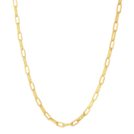 14k Yellow Gold Diamante Paperclip Chain Necklace (4.00 mm) RCJ Necklaces  CELESTIA LUXE JEWELLERS
