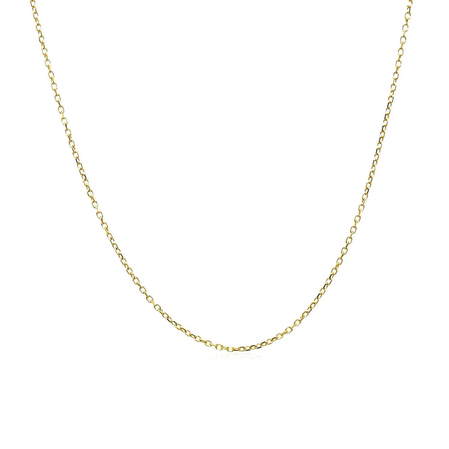 14k Yellow Gold Diamond Cut Cable Link Chain (0.87 mm) RCJ Chains  CELESTIA LUXE JEWELLERS