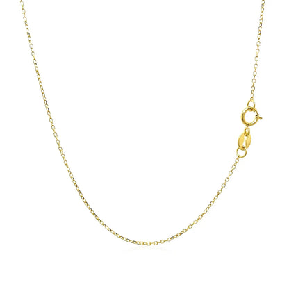 14k Yellow Gold Diamond Cut Cable Link Chain (0.87 mm) RCJ Chains  CELESTIA LUXE JEWELLERS