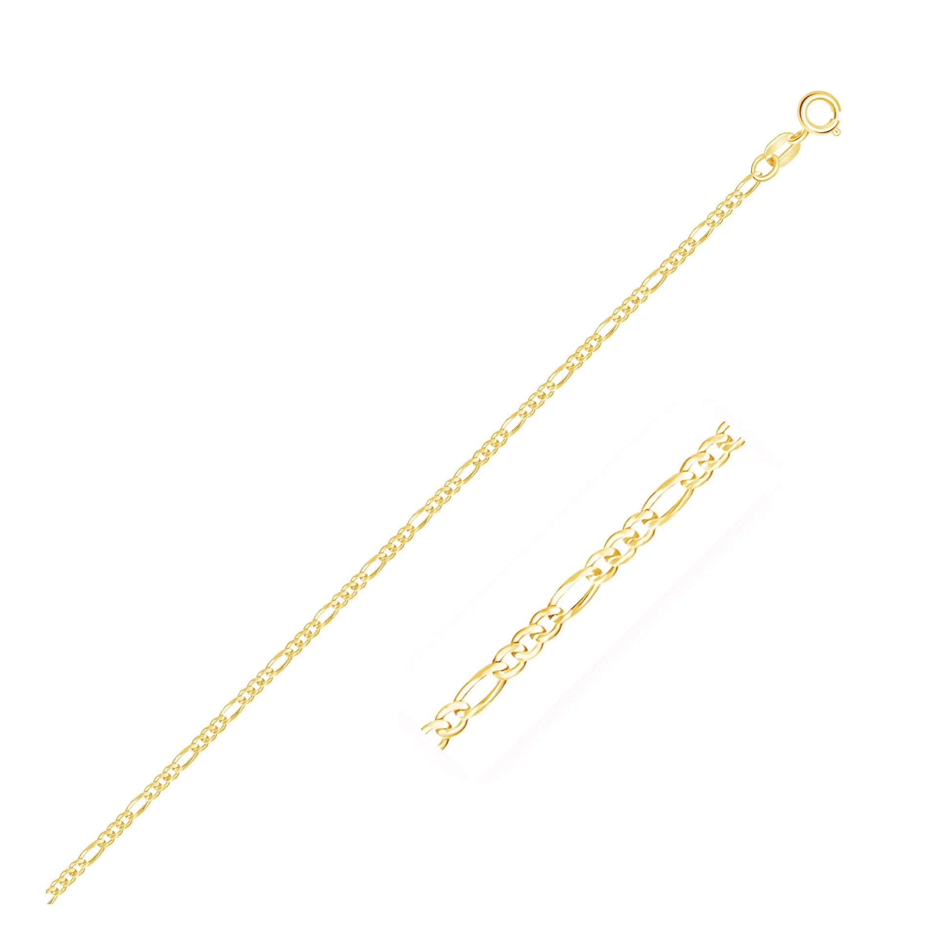 14k Yellow Gold Figaro Bracelet (1.90 mm) RCJ Bracelets  CELESTIA LUXE JEWELLERS