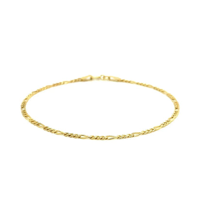 14k Yellow Gold Figaro Bracelet (1.90 mm) RCJ Bracelets  CELESTIA LUXE JEWELLERS
