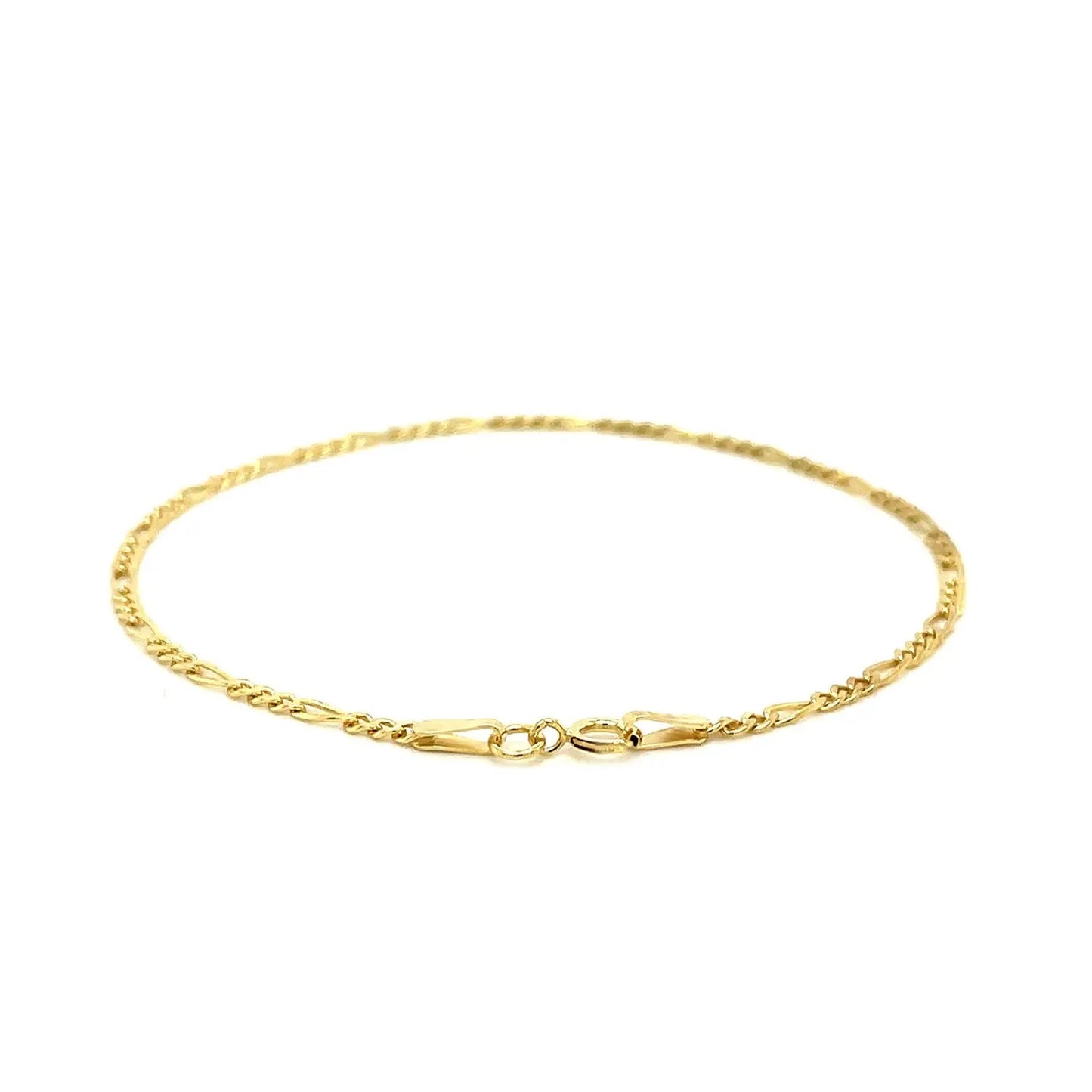 14k Yellow Gold Figaro Bracelet (1.90 mm) RCJ Bracelets  CELESTIA LUXE JEWELLERS