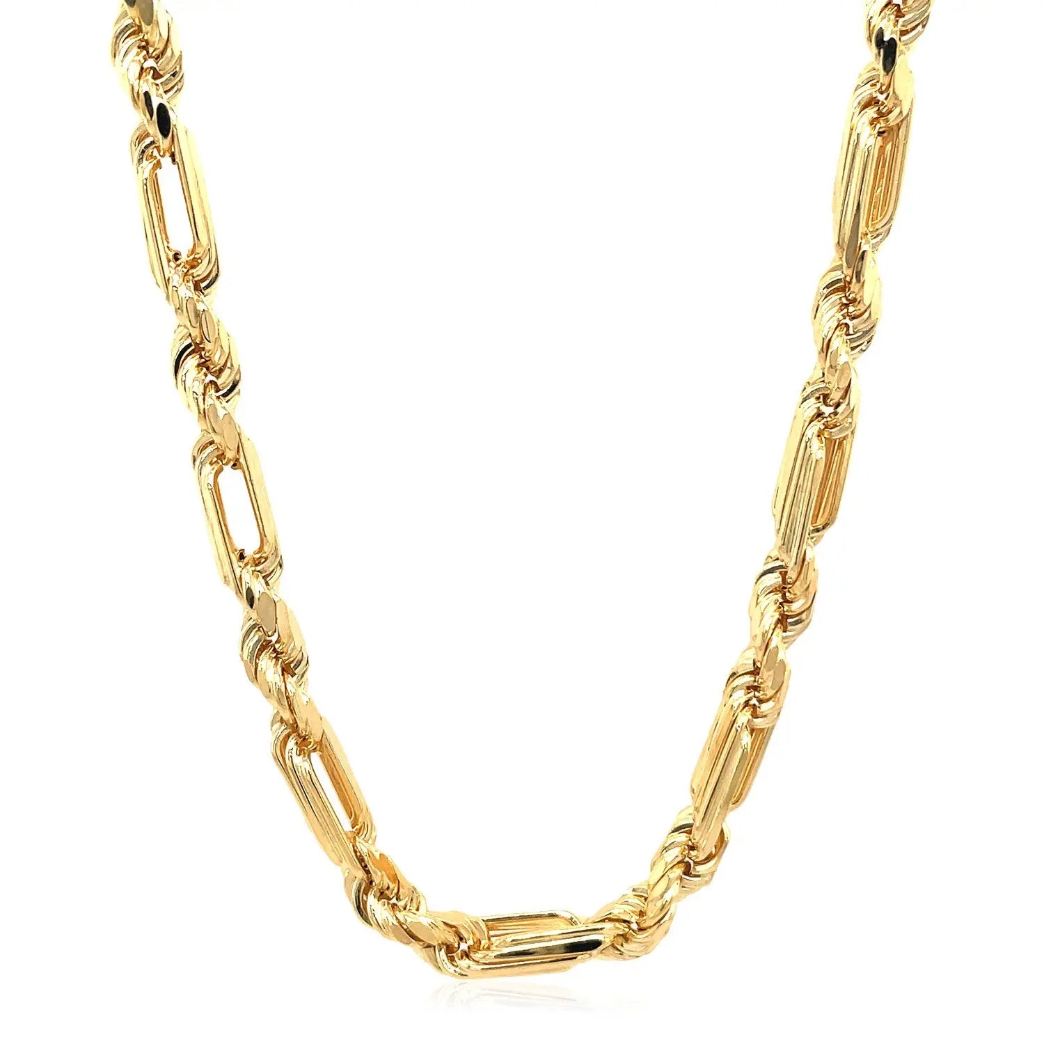 14k Yellow Gold Figaro Chain Necklace RCJ Necklaces  CELESTIA LUXE JEWELLERS