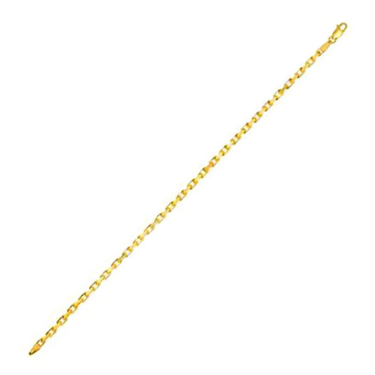 14k Yellow Gold French Cable Chain Bracelet  (2.50 mm) RCJ Bracelets  CELESTIA LUXE JEWELLERS