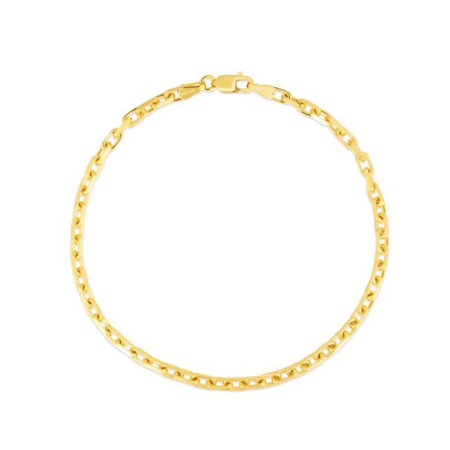 14k Yellow Gold French Cable Chain Bracelet  (2.50 mm) RCJ Bracelets  CELESTIA LUXE JEWELLERS