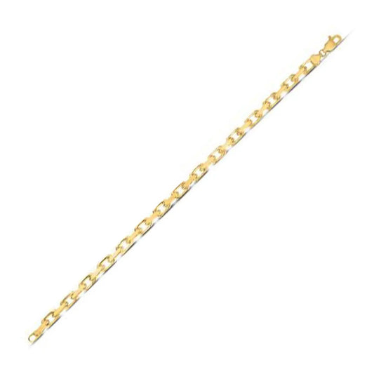 14k Yellow Gold French Cable Chain Bracelet  (4.80 mm) RCJ Bracelets  CELESTIA LUXE JEWELLERS