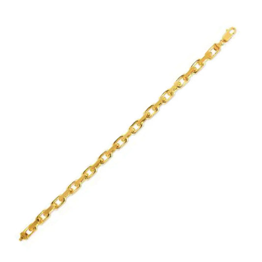 14k Yellow Gold French Cable Chain Bracelet  (6.10 mm) RCJ Bracelets  CELESTIA LUXE JEWELLERS