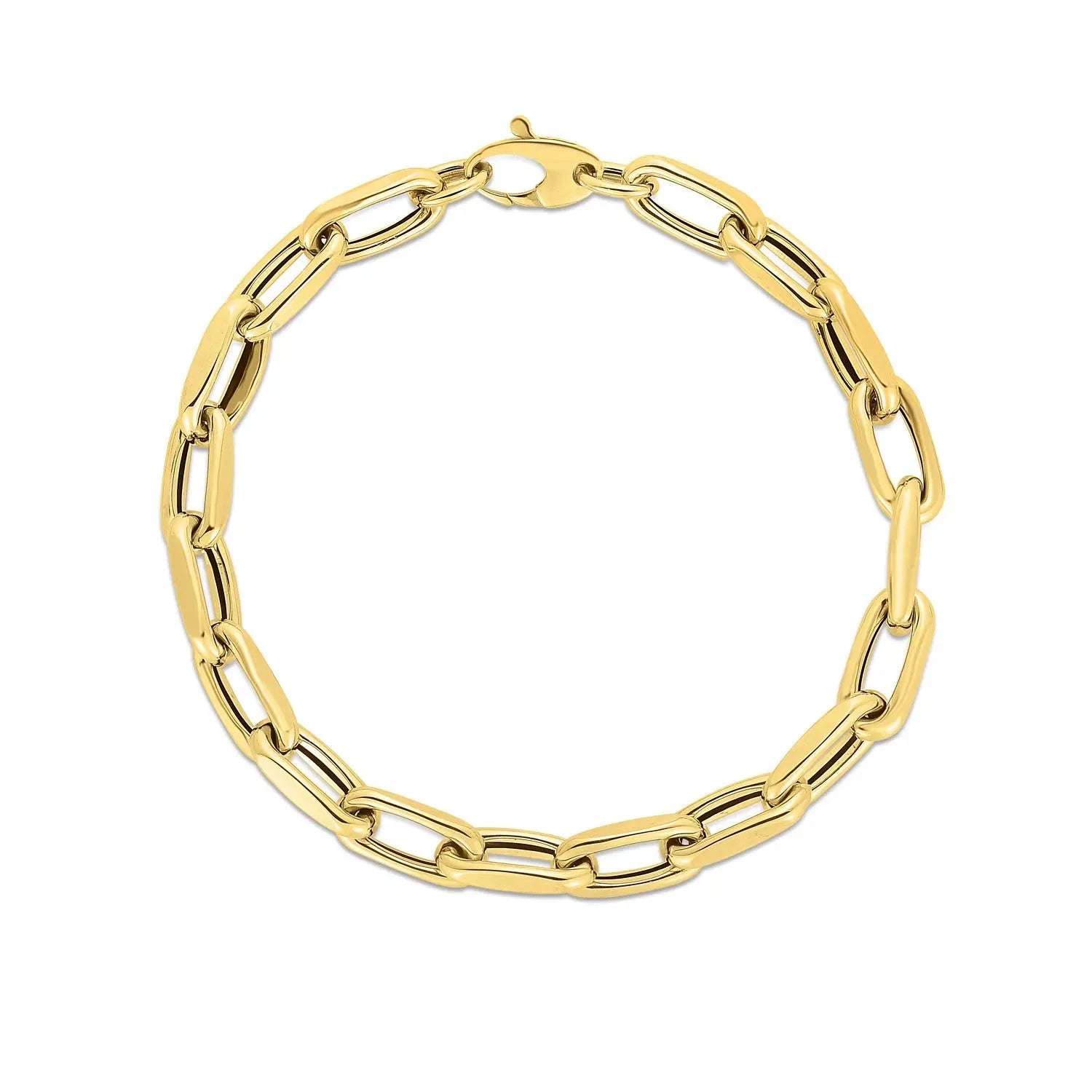 14k Yellow Gold French Cable Link Bracelet  (6.00 mm) RCJ Bracelets  CELESTIA LUXE JEWELLERS