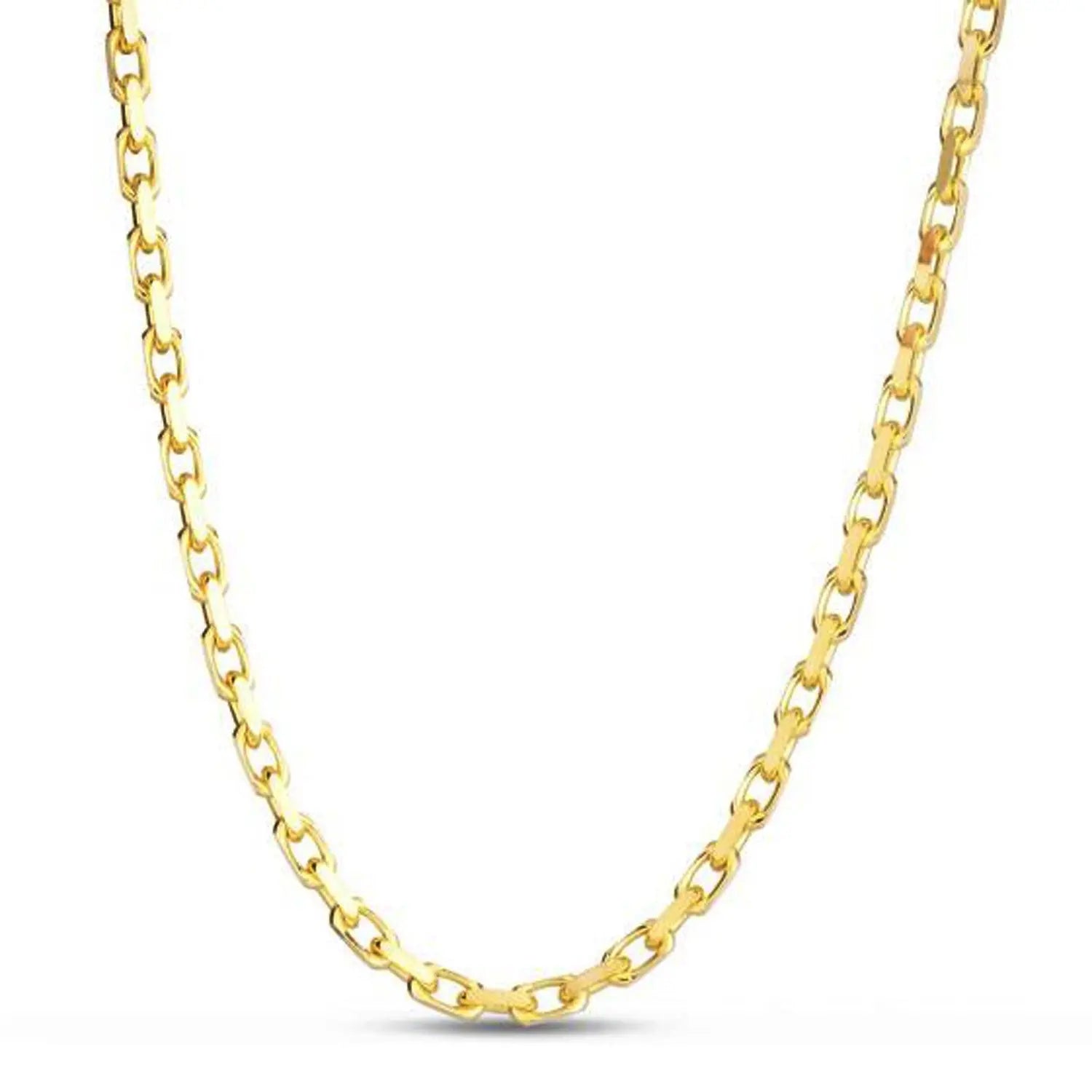 14k Yellow Gold French Cable Link Chain (3.60 mm) RCJ Chains  CELESTIA LUXE JEWELLERS