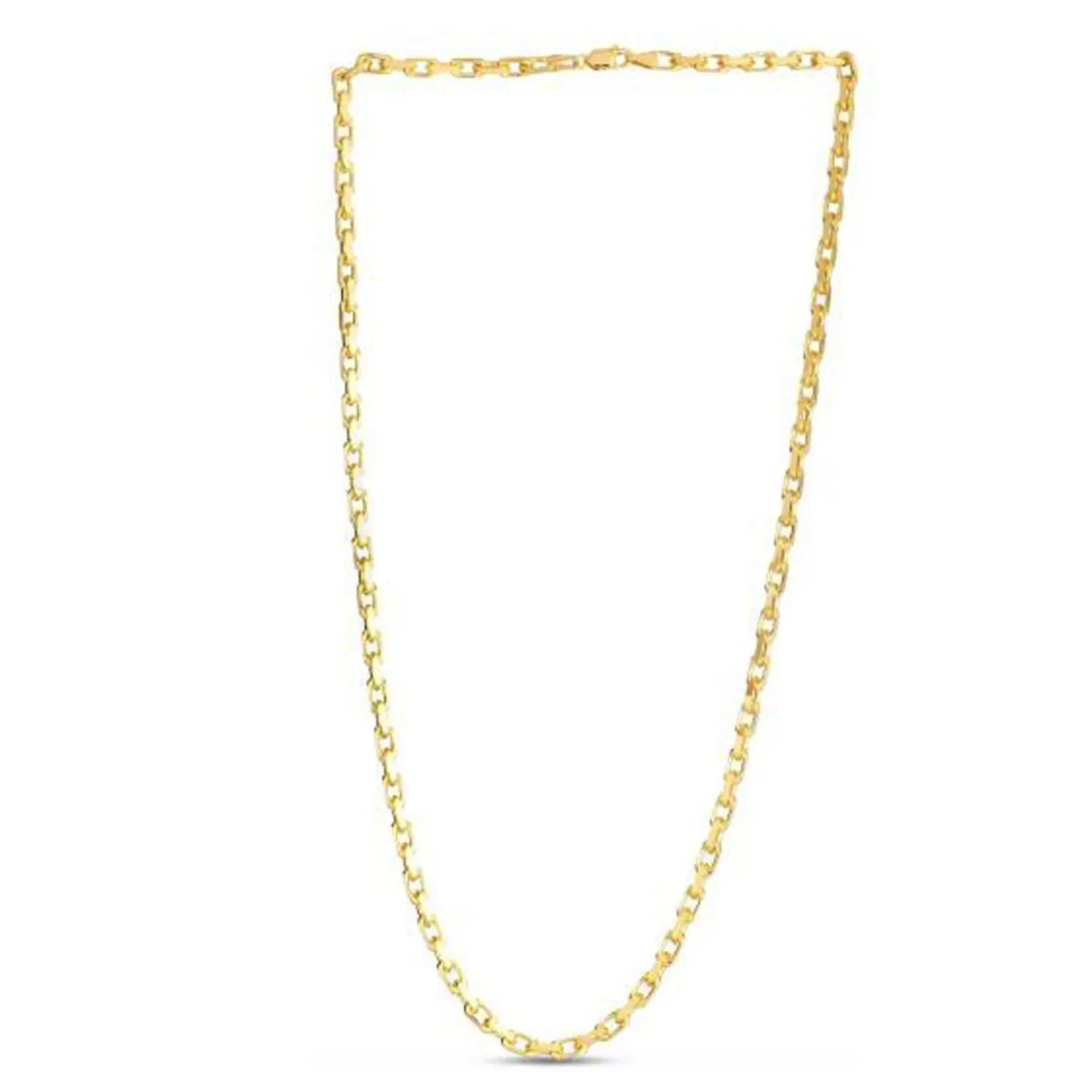14k Yellow Gold French Cable Link Chain (3.60 mm) RCJ Chains  CELESTIA LUXE JEWELLERS