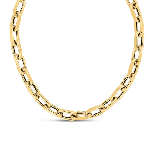 14k Yellow Gold French Cable Link Necklace (9mm) RCJ Necklaces  CELESTIA LUXE JEWELLERS