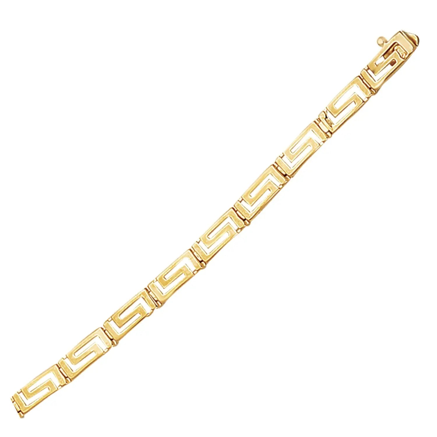 14k Yellow Gold Greek Fret Design Fancy Bracelet (3.30 mm) RCJ Bracelets  CELESTIA LUXE JEWELLERS