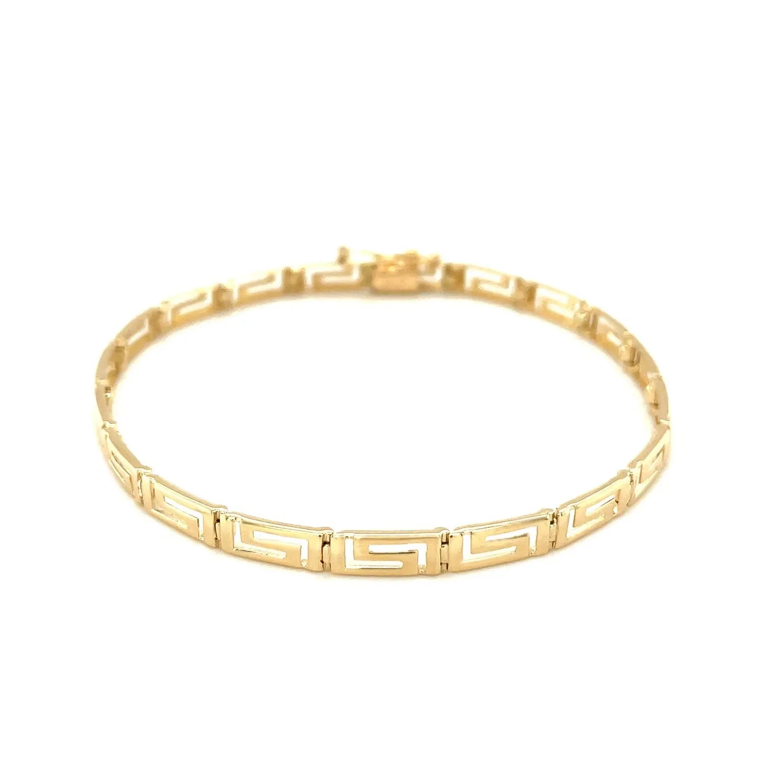 14k Yellow Gold Greek Fret Design Fancy Bracelet (3.30 mm) RCJ Bracelets  CELESTIA LUXE JEWELLERS