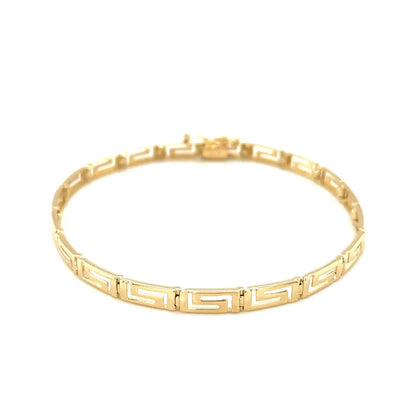 14k Yellow Gold Greek Fret Design Fancy Bracelet (3.30 mm) RCJ Bracelets  CELESTIA LUXE JEWELLERS