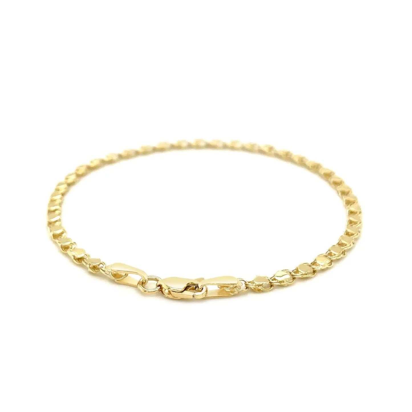 14k Yellow Gold Heart Bracelet (3.00 mm) RCJ Bracelets  CELESTIA LUXE JEWELLERS