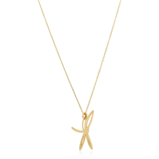 14k Yellow Gold High Polish Dragonfly Necklace RCJ Necklaces  CELESTIA LUXE JEWELLERS