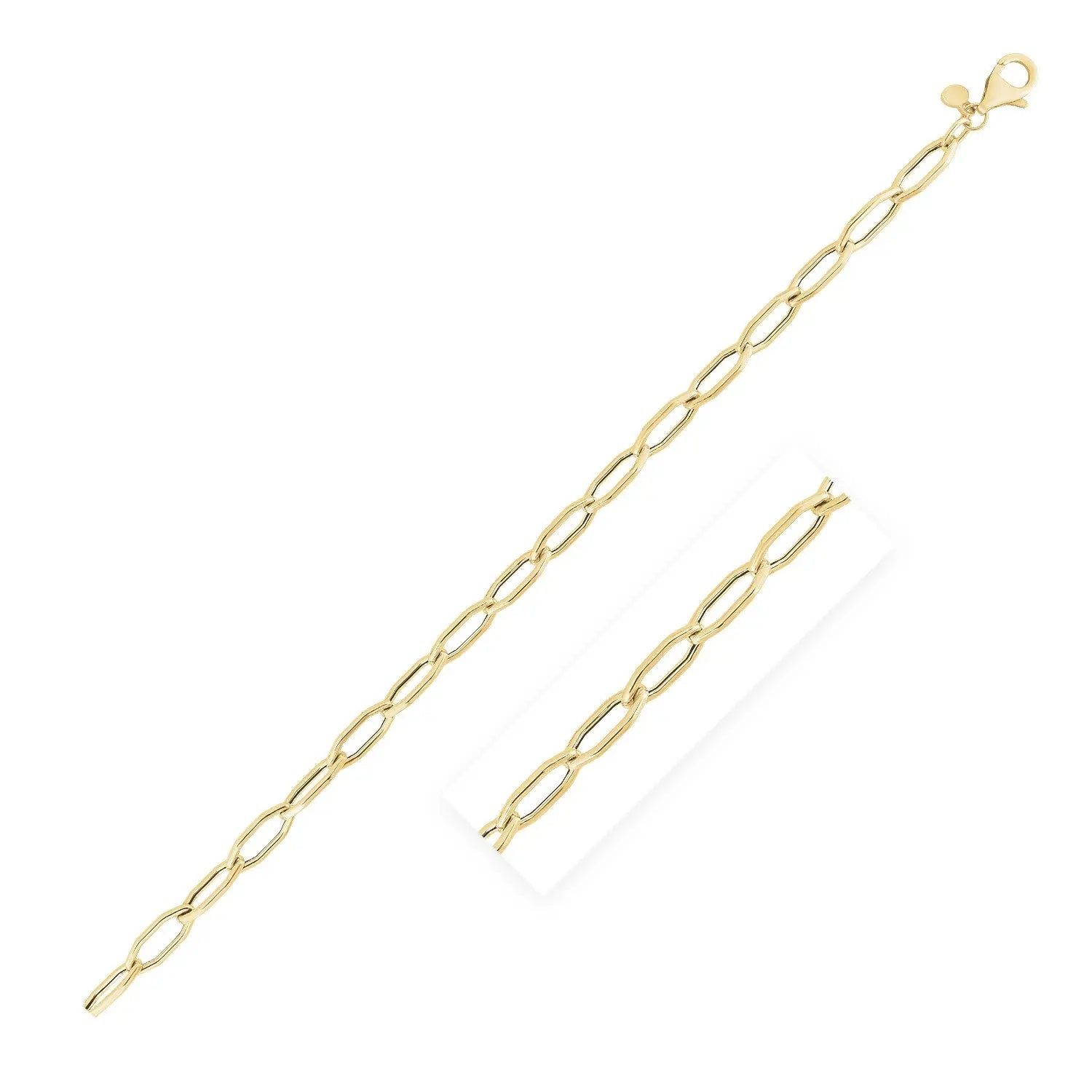 14k Yellow Gold High Polish Hexagon Link Chain (5.00 mm) RCJ Chains  CELESTIA LUXE JEWELLERS