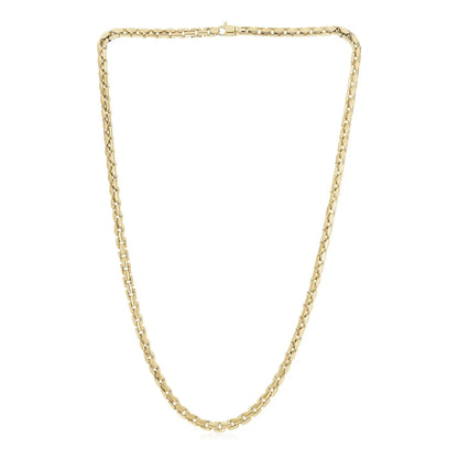 14k Yellow Gold High Polish Mens Fancy Box Necklace (5.0mm) RCJ Necklaces  CELESTIA LUXE JEWELLERS