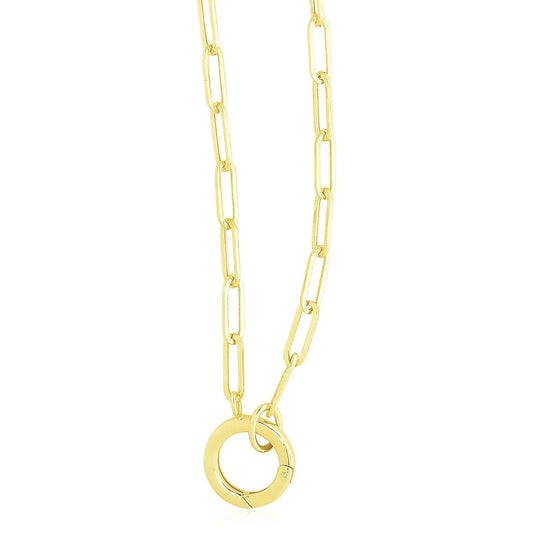 14k Yellow Gold High Polish The Invisible Paperclip Clasp Necklace RCJ Necklaces  CELESTIA LUXE JEWELLERS