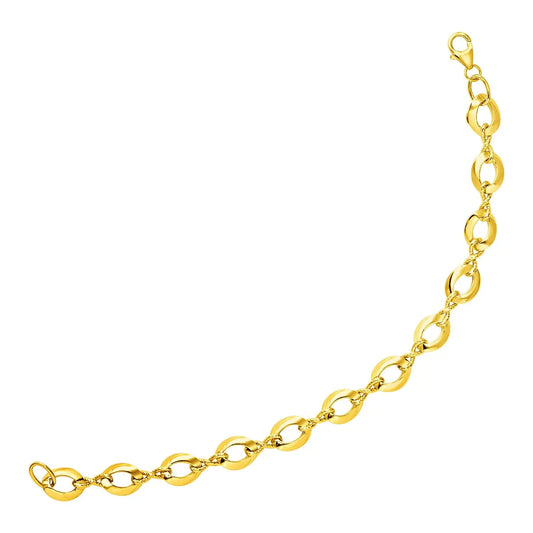 14k Yellow Gold Infinity Link Bracelet (8.00 mm) RCJ Bracelets  CELESTIA LUXE JEWELLERS