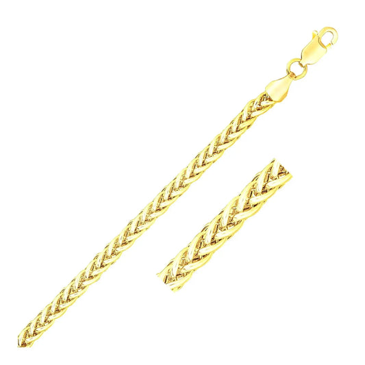 14k Yellow Gold Light Weight Wheat Bracelet  (3.20 mm) RCJ Bracelets  CELESTIA LUXE JEWELLERS