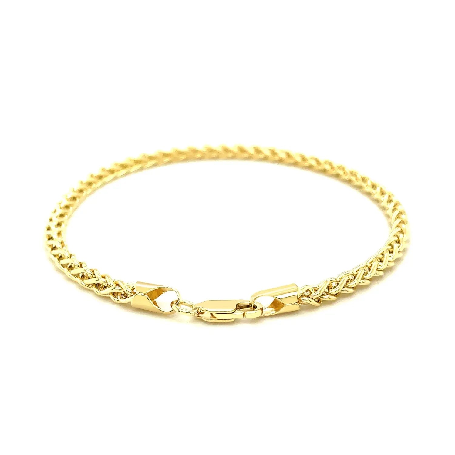 14k Yellow Gold Light Weight Wheat Bracelet  (3.20 mm) RCJ Bracelets  CELESTIA LUXE JEWELLERS