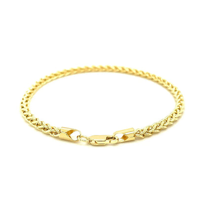 14k Yellow Gold Light Weight Wheat Bracelet  (3.20 mm) RCJ Bracelets  CELESTIA LUXE JEWELLERS