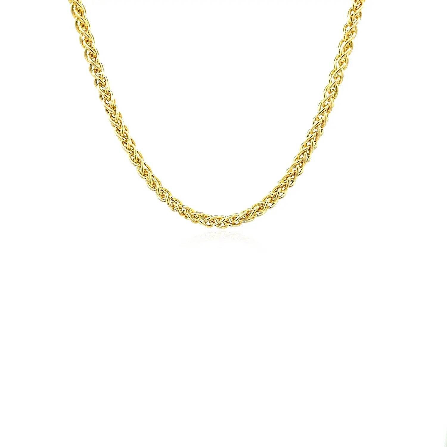 14k Yellow Gold Light Weight Wheat Chain (2.80 mm) RCJ Chains  CELESTIA LUXE JEWELLERS